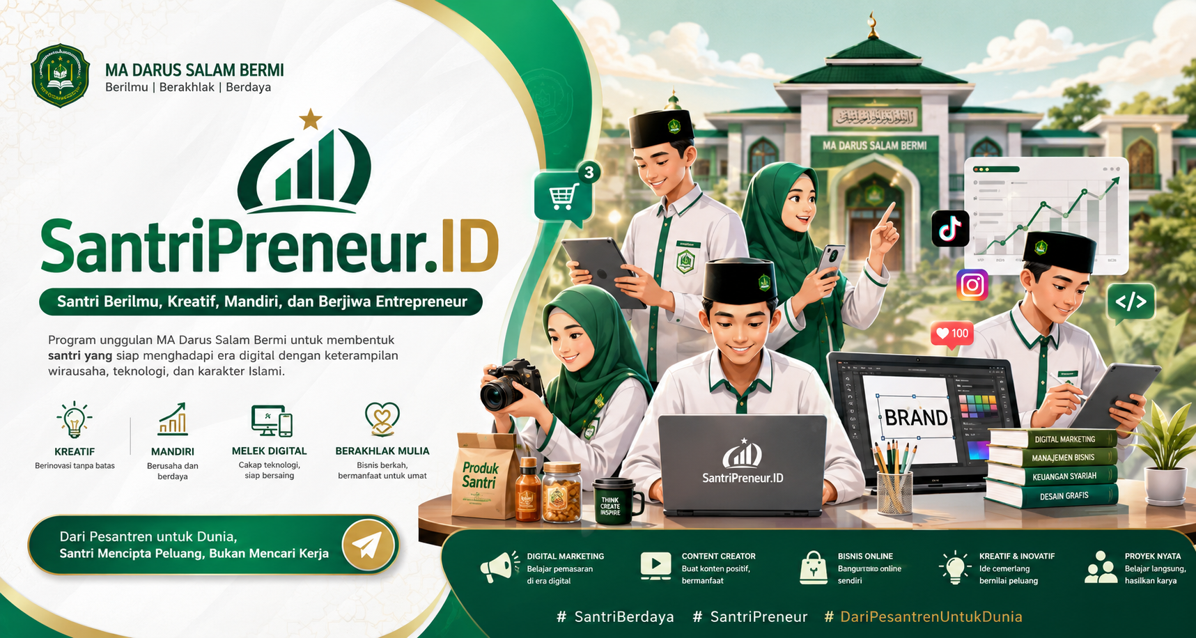 SantriPreneur.ID Program Baru MA Darus Salam Bermi