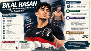 Bilal Hasan Biodata, Umur, Agama, Orang Mana? Ini Profil Lengkap Petarung MMA Berdarah Indonesia